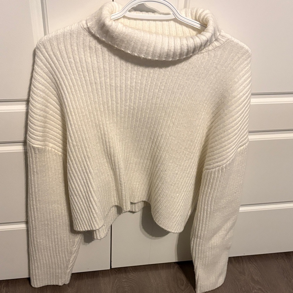 H&M Cream Cowl Neck Sweater